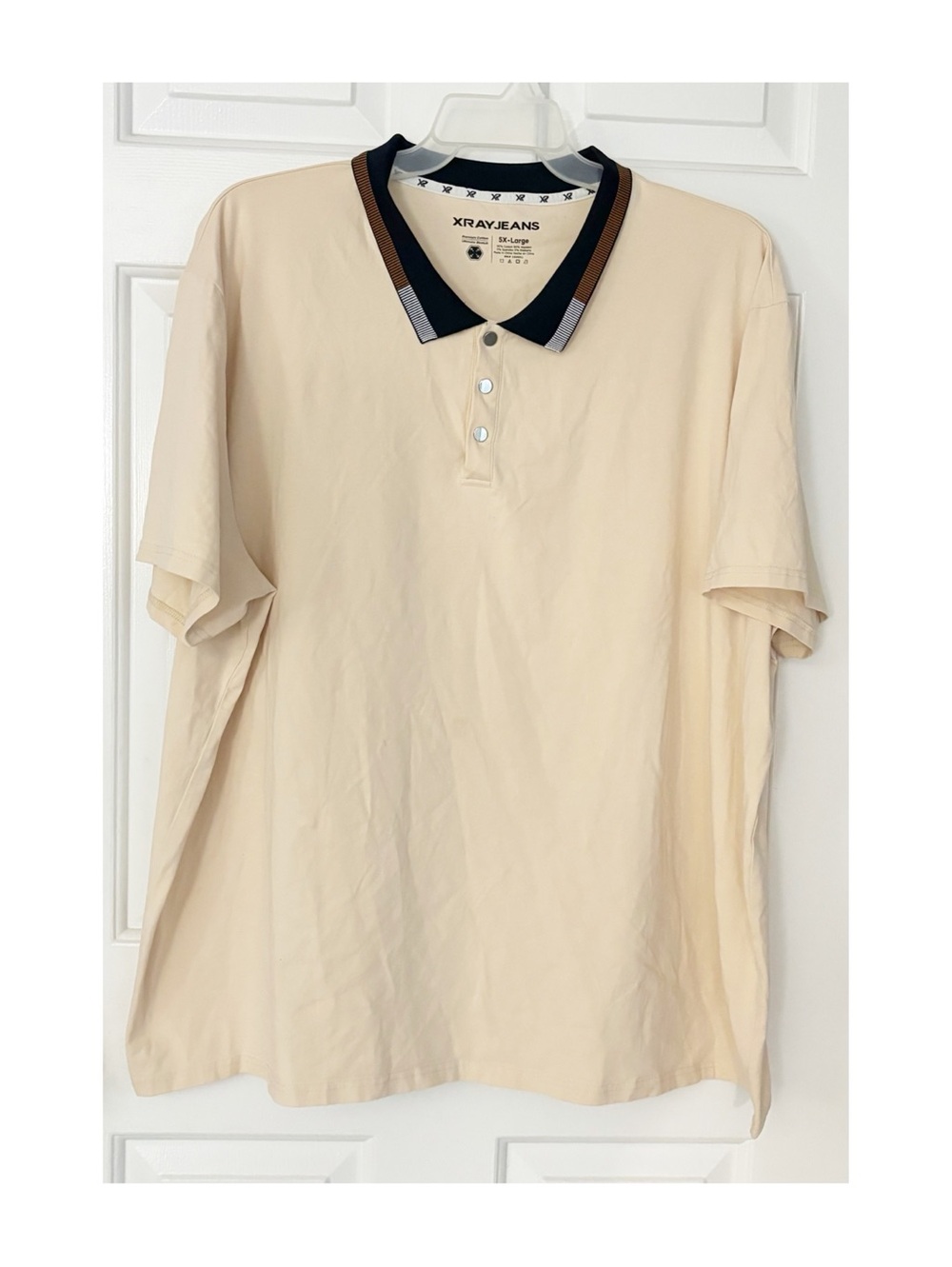 XRAY JEANS Men's Beige Polo Shirt Size 5X